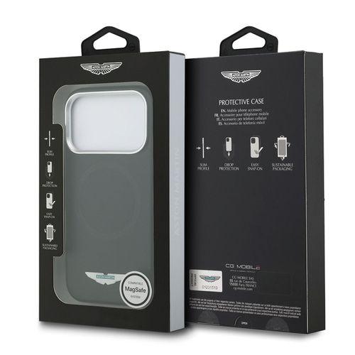 Apple iPhone 17 Pro Max Kılıf Aston Martin Orjinal Lisanslı M-safe Şarj Özellikli Metal Logolu PU Deri Kapak