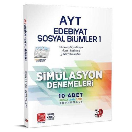 AYT Edebiyat Sosyal Bilimler 1 Simülasyon Denemeleri 3D Yayınları