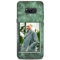 Samsung Galaxy S8 Plus Kılıf Atatürk (20) Koruyucu Kılıf Yeşil Mermer