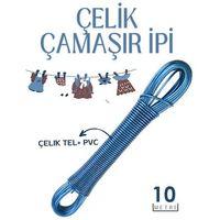 Modacar 10 mt Çelik Çamaşır İpi Pvc Kaplı Dayanıklı Çamaşır İpi Balkon Çamaşır İpi