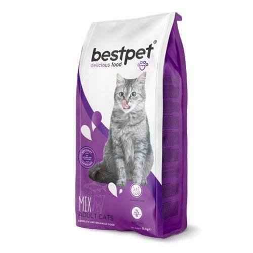 Bestpet Yetişkin Kediler İçin Tavuklu Kuzulu ve Balıklı Mix Kedi Maması 15 Kg