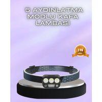 El Hareket Sensörlü Led Kafa Feneri 5 Mod Ayarlanabilir