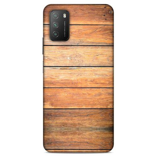 Lopard Xiaomi Poco M3 Uyumlu Kılıf Wood'X (13) Silikon Kap Baskılı