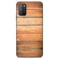 Lopard Xiaomi Poco M3 Uyumlu Kılıf Wood'X (13) Silikon Kap Baskılı