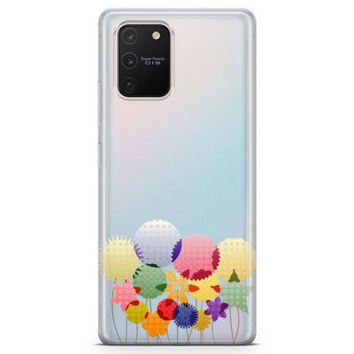 Samsung Galaxy A91 Kılıf Konfeti Yıldızlar Arka Kapak Koruma Desenli Full Koruyucu