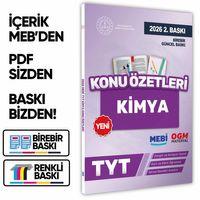 2026 YKS-TYT MEBİ-OGM Kimya Pratik Konu Özet Kitabı RENKLİ A4 Boyut Görsel Destekli BASKI ÜCRETİ