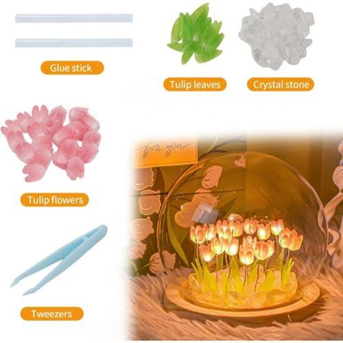 Led Işıklı Kendin Yap Lale Cam Küre