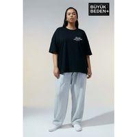 Süperlife Kadın Büyük Beden Unified Collective Baskılı 3xl-6xl Bisiklet Yaka Tshırt SPR26BTSK510-10
