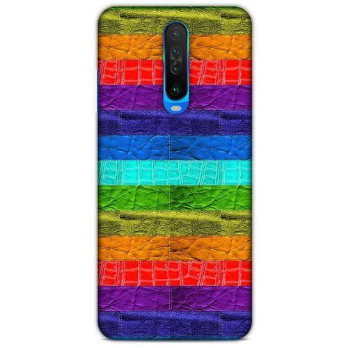 Xiaomi Redmi K30 Kılıf Patchwork (38) Neo Hybrid Kılıf Yeşil Kırmızı Mor