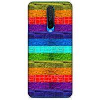 Xiaomi Redmi K30 Kılıf Patchwork (38) Neo Hybrid Kılıf Yeşil Kırmızı Mor