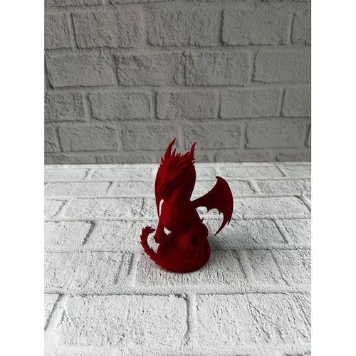 Kırmızı Ejderha Biblo 12 Cm Dekoratif Fantastik Obje Hediyelik Süs Eşyası