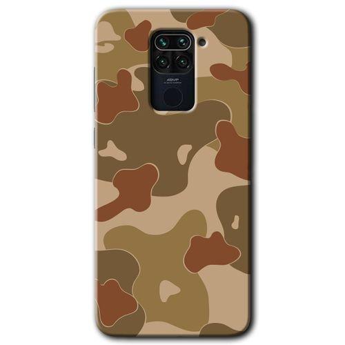 BeRa Aksesuar  Xiaomi Redmi Note 9 Kılıf Baskılı Kapak - Kamuflaj 10 +Tam Kaplayan Mat Seramik