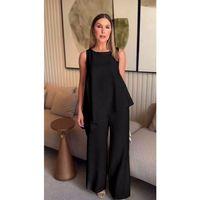 Asimetrik Bluz - Pantolon İkili Takım