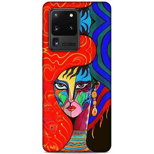 Lopard Samsung Galaxy S20 Ultra Uyumlu Kılıf Sürreal Yüzler ♀ (10) Full Koruma Kılıfı Desenli