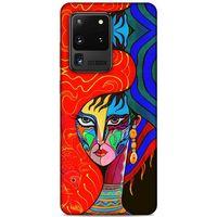 Lopard Samsung Galaxy S20 Ultra Uyumlu Kılıf Sürreal Yüzler ♀ (10) Full Koruma Kılıfı Desenli