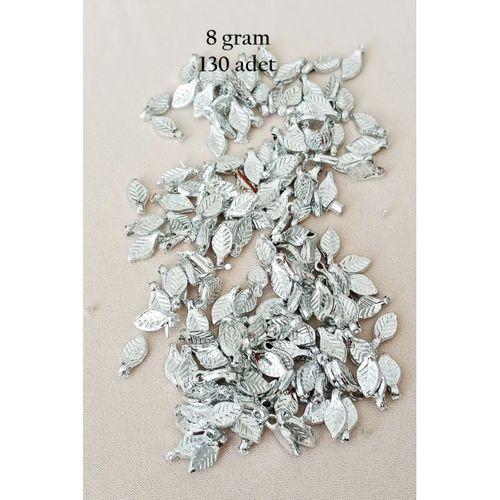 Oya Abiye Bileklik Kolye Pleksi Metalik Plastik Pul Gümüş Renk 8 gram 130 adet - BNC514