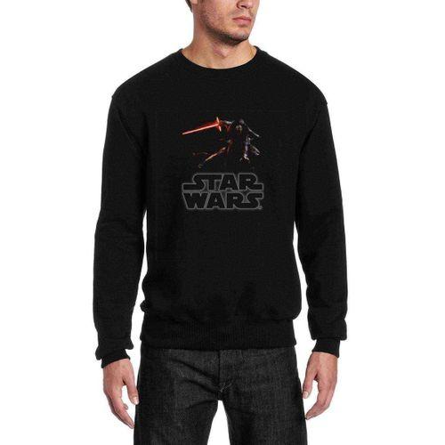 Star Wars Kylo Ren Baskılı Siyah Erkek Sweatshirt