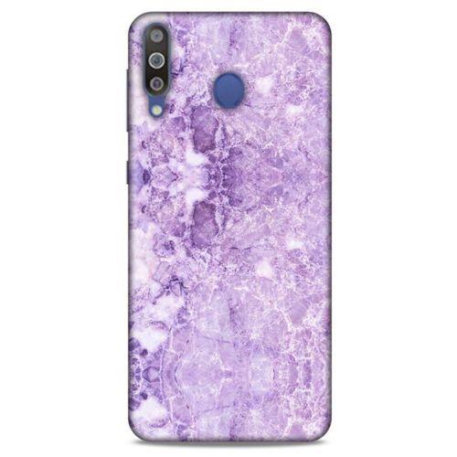 Mermer Desenli (16) Tema Kalın Kılıf Lila Samsung Galaxy M30 Kılıf