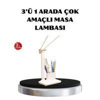 Kalemlik Ve Telefon Standlı Masa Lambası – Kısılabilir Led Işık, Göz Dostu Tasarım