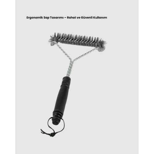 Mangal Izgara Temizleme Fırçası Pas Tutmaz Çelik Telli