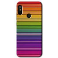 Potkal Hediye Fabrikası Xiaomi Redmi Note 6 Pro Kılıf HD Desen Baskılı Arka Kapak - Colorful Lines