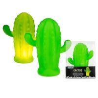 Pilli Silikon Led Işıklı Sevimli Kaktüs Gece Lambası Aydınlatması