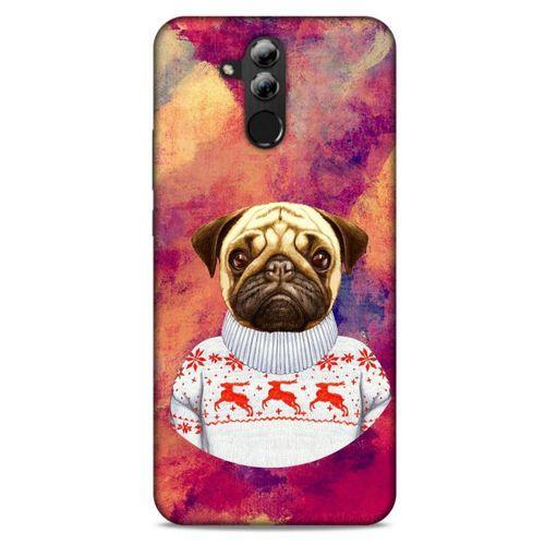 Huawei Mate 20 Lite Kılıf Köpek Kıyafetleri (6) Silikon Kılıf Pug Kazak