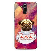 Huawei Mate 20 Lite Kılıf Köpek Kıyafetleri (6) Silikon Kılıf Pug Kazak