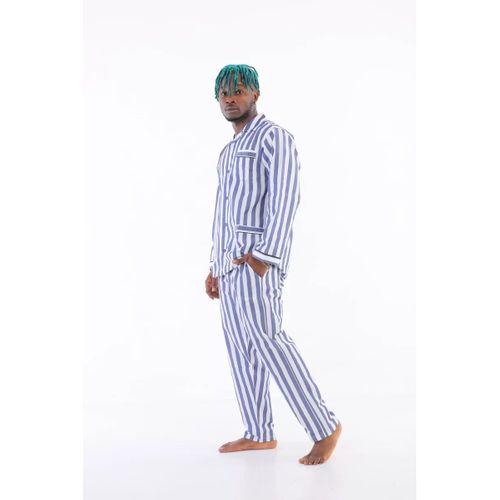 Kocabey 4007 Uzun Kol Çizgili Gaffur Erkek Pijama Takım