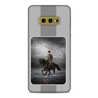 Samsung Galaxy S10e Kılıf Atatürk (39) Liquid Crystal Kılıf Gri Şerit