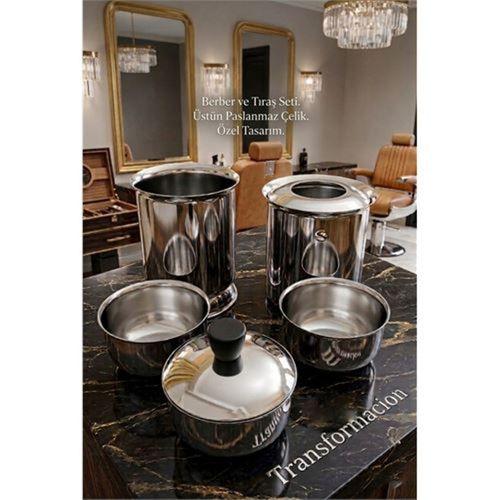 Profesyonel 5'li Çelik Berber Paslanmaz Çelik Tıraş Seti  722951