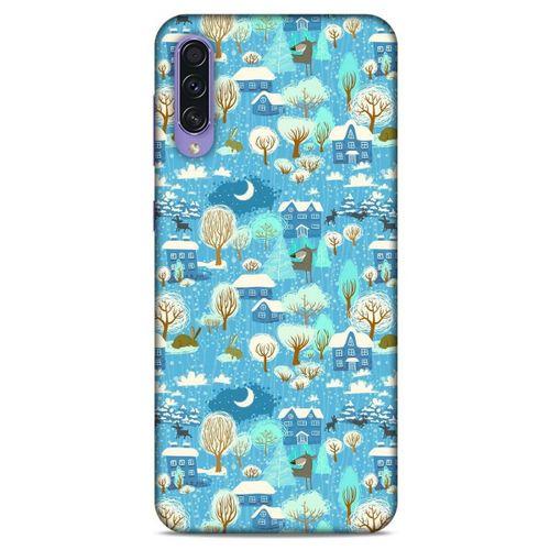 Samsung Galaxy A50s Kılıf Snowix (33) Hybrid Kılıf Mavi Beyaz