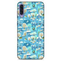Samsung Galaxy A50s Kılıf Snowix (33) Hybrid Kılıf Mavi Beyaz