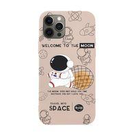 iPhone 12 Pro Sevimli Astronot Desenli Premium Silikonlu Telefon Kılıfı