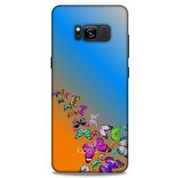 Samsung Galaxy S8 Kılıf Kelebek Etkisi (50) Shockproof Kılıf Bordo Pembe