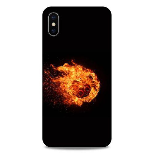 Lopard Apple iPhone XS Max Uyumlu Kılıf FireX (29) Arka Koruma Kılıfı Ateş Topu