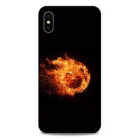 Lopard Apple iPhone XS Max Uyumlu Kılıf FireX (29) Arka Koruma Kılıfı Ateş Topu