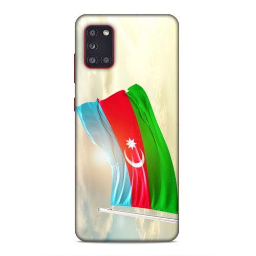 Samsung Galaxy A31 Uyumlu Kılıf Azarbaijan (7) Telefon Kılıfı Gökyüzü Bayrak