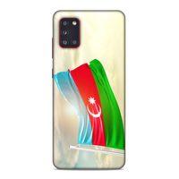 Samsung Galaxy A31 Uyumlu Kılıf Azarbaijan (7) Telefon Kılıfı Gökyüzü Bayrak