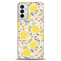 Samsung Galaxy M23 Kılıf HD Baskılı Kılıf - Limon ve Çiçekler + Tam Ekran Koruyucu