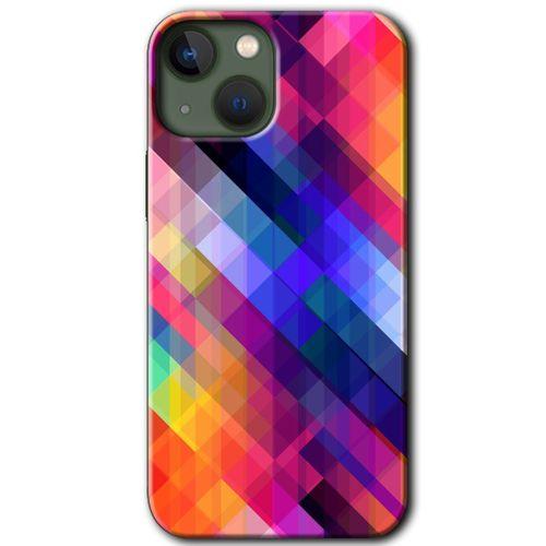 MRCİLETİSİM iPhone 13 Mini Kılıf HD Desen Baskılı Arka Kapak + Mat Kobra Cam - Multi Oblique