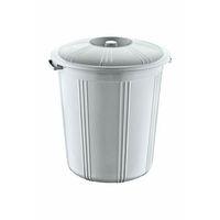 35 Lt Kapaklı Yuvarlak Plastik Büyük Boy Çöp Kovası Su Et Kovası Balkon Kovası Bahçe Kovası Royaleks-55642