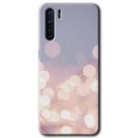 Potkal Hediye Fabrikası Oppo A91 Kılıf HD Baskılı Desen + Hayalet Cam Yandan Görünmez
