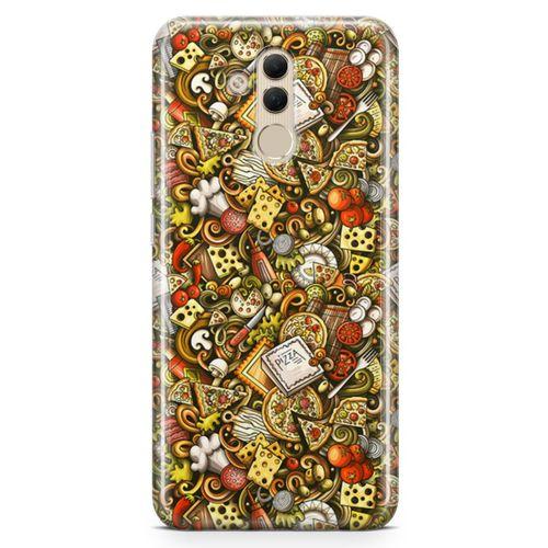 Huawei Mate 20 Lite Kılıf Doodle Restaurant Arka Kapak Koruma Desenli Full Koruyucu