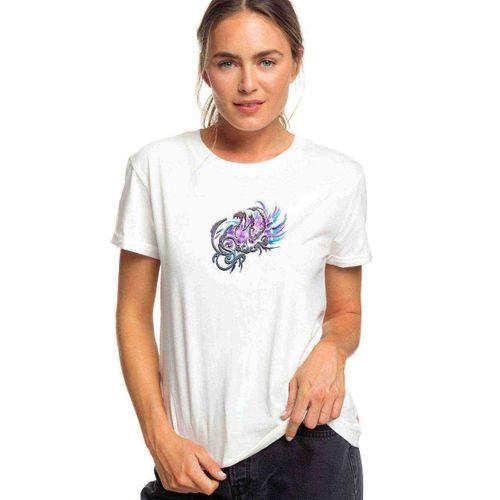 Scorpion Colour Mix Baskılı Beyaz Kadın Tshirt