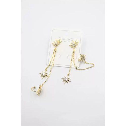 Kuzey Yıldızı Kıkırdaklı Küpe - Altın