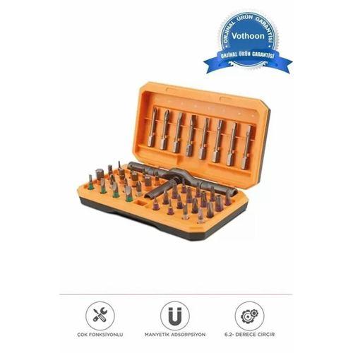 Profesyonel Tornavida Seti 40 Parça Çok Uçlu Kapsamlı Tamir Seti Gri