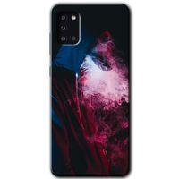 Samsung Galaxy A31 Kılıf Baskılı Kapak - Smoke-Man +Tam Kaplayan Mat Seramik