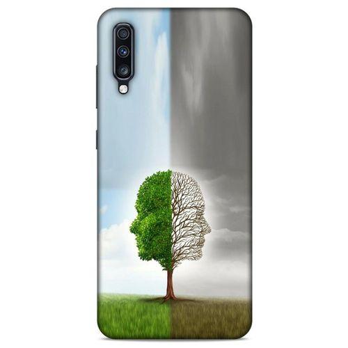 Samsung Galaxy A70s Kılıf Depresyon (35) Fit Design Kılıf Toz Pembe Lacivert