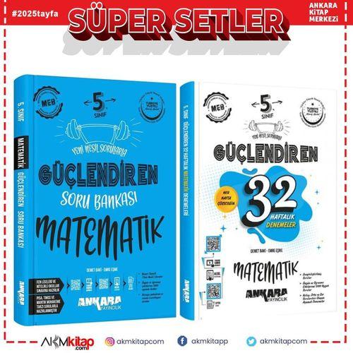 Ankara Yayıncılık 5.Sınıf Matematik Güçlendiren Soru Bankası ve 32 Haftalık Deneme Seti 2 Kitap